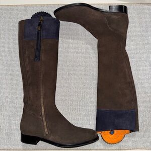 Fairfax & Favor Regina Boots Brown Suede Equestrian Tall Riding Boots Polo 42